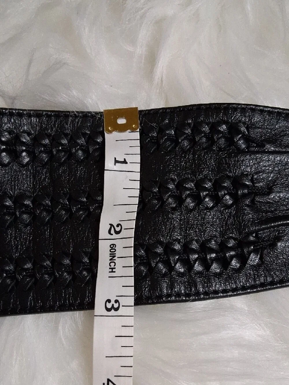 NWT J. Jill Black Braided Wide Stretch Belt with Silver Hook-Large